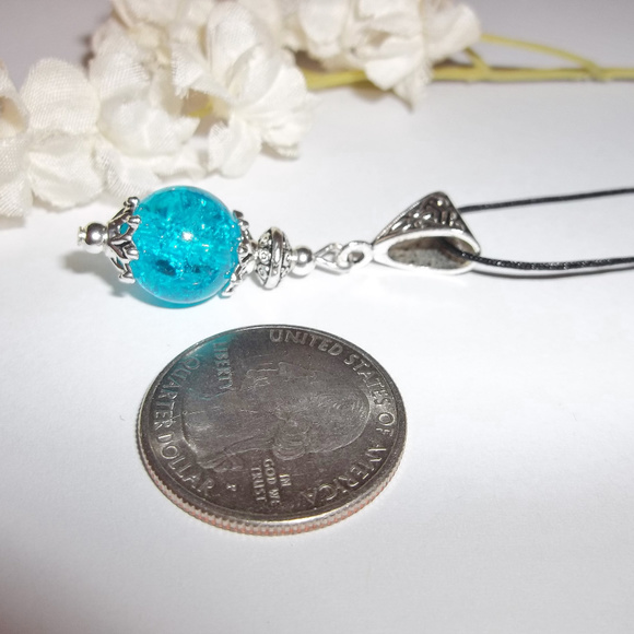 Turquoise Blue Necklace Adjustable Length NWT 5010 - Picture 4 of 9